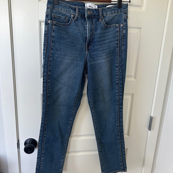 Sam Edelman High Rise Skinny Crop Blue Ankle Jeans - Picture 6 of 6